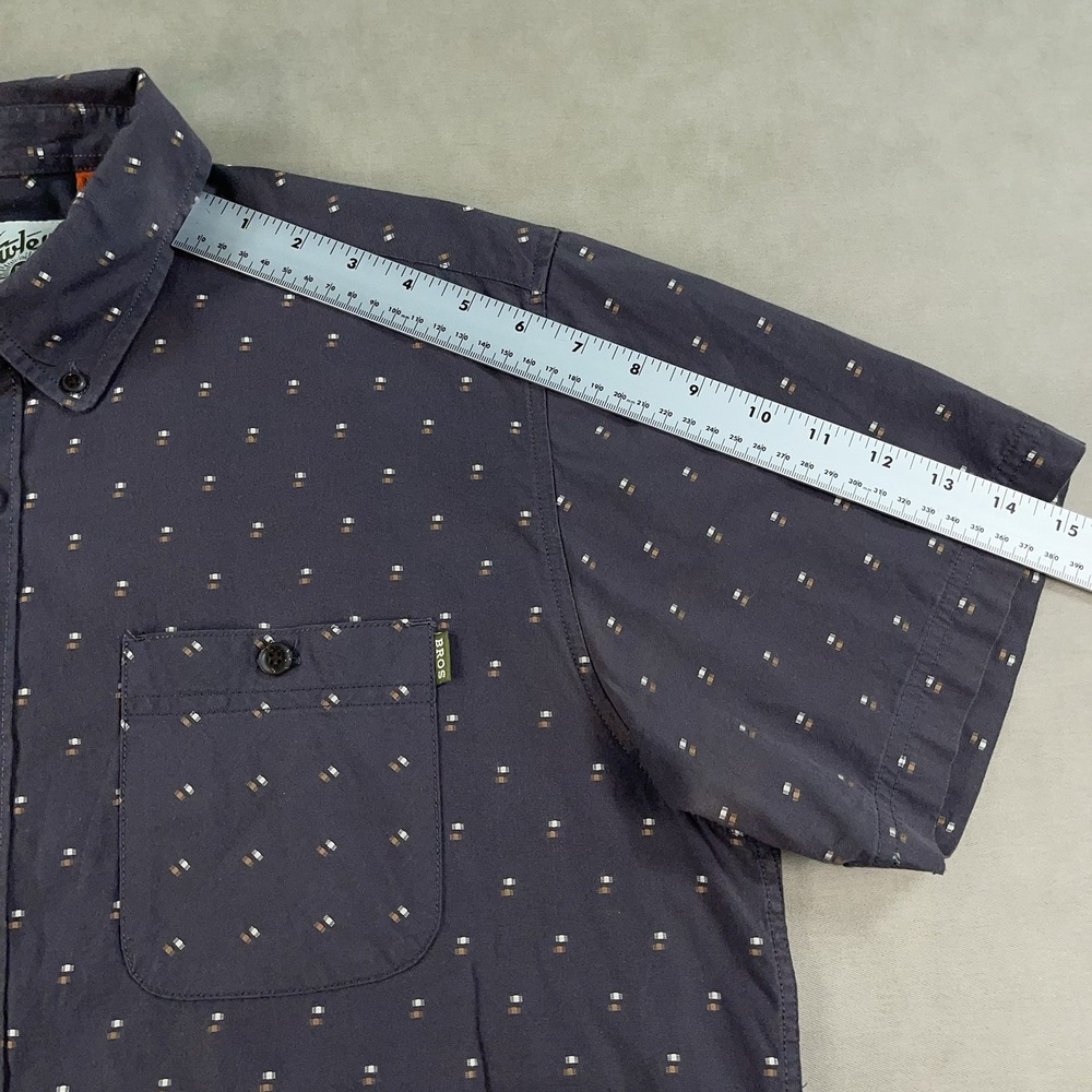 Howler Bros Shirt Mens Medium Gray Short Sleeve Button Up Cotton Casual *READ - Picture 10 of 13